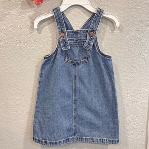 Denim overall dress
